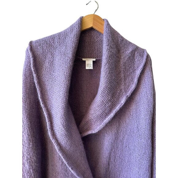 Soft Surroundings Sweater Coat Lavender Wool Mohair Blend Size 3X - Picture 3 of 5